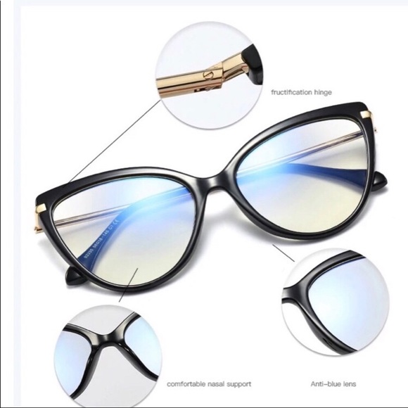 Red Cat eye Blue Light Blocking Fashion Glasses! - Picture 4 of 4